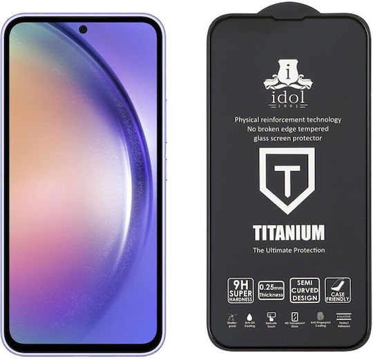 Idol 1991 0.25mm Full Glue Full Face Tempered Glass Μαύρο (Galaxy A54)