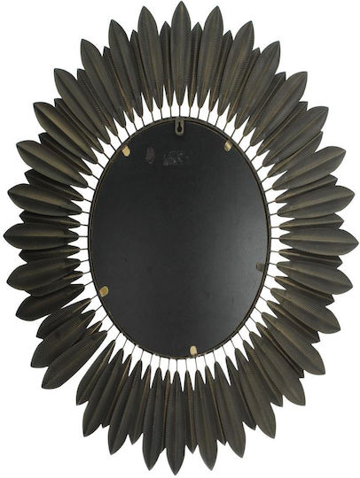 ArteLibre 05151482 Oglindă De Perete Auriu Diametru 70cm ArteLibre 05151482 Oglindă De Perete Auriu Diametru 70cm