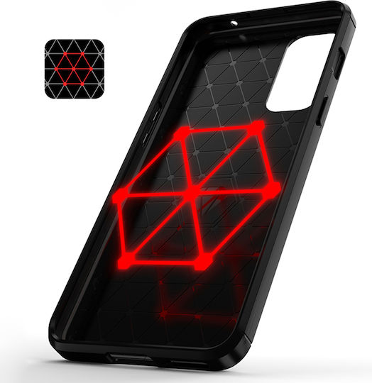 Techsuit Carbon Задна корица Силикон Черен (OnePlus Nord 2)