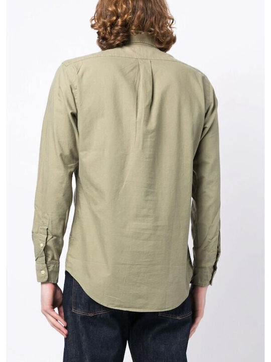 Long-sleeved Denim Shirt Khaki