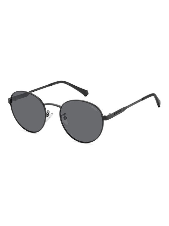 Polaroid Men's Sunglasses with Black Metal Frame and Gray Polarized Lens PLD2144/G/S/X 003M9