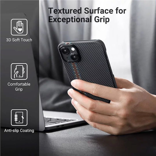 Pitaka Fusion Weaving Задна корица Aramid Fiber 0.95мм Rhapsody (iPhone 14 Plus)