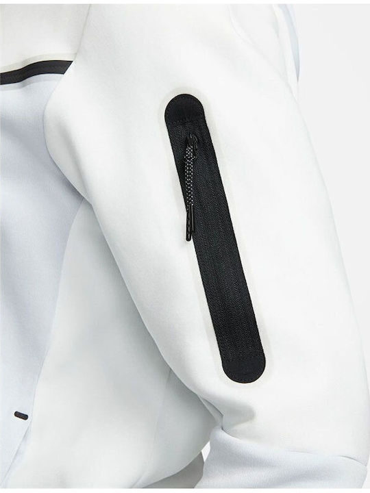 Geacă Cu Glugă Tech Fleece Albă Sportswear