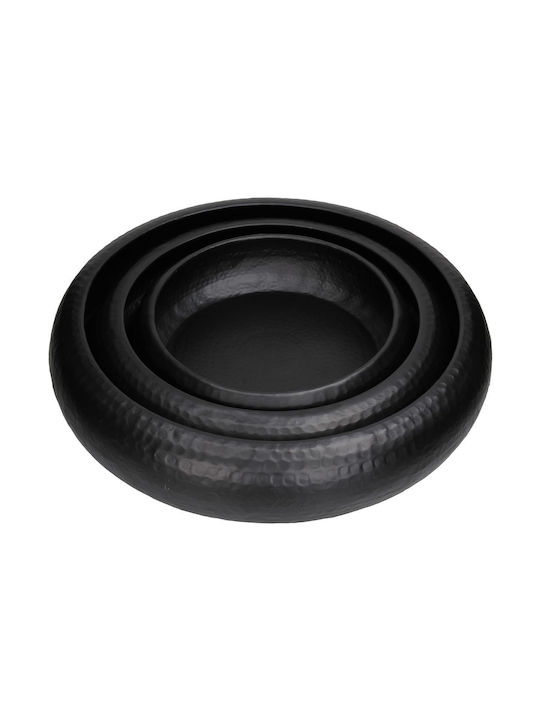 ArteLibre Aluminum Salad Bowl Black 12cm 3pcs
