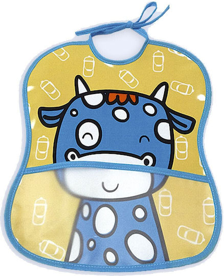 X-treme Baby Bib Plastic with Lace Band & Pocket Orange 2pcs