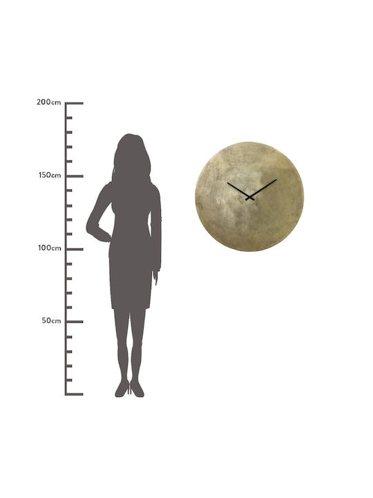 ArteLibre Wanduhr Metallisch Gold Ø75cm