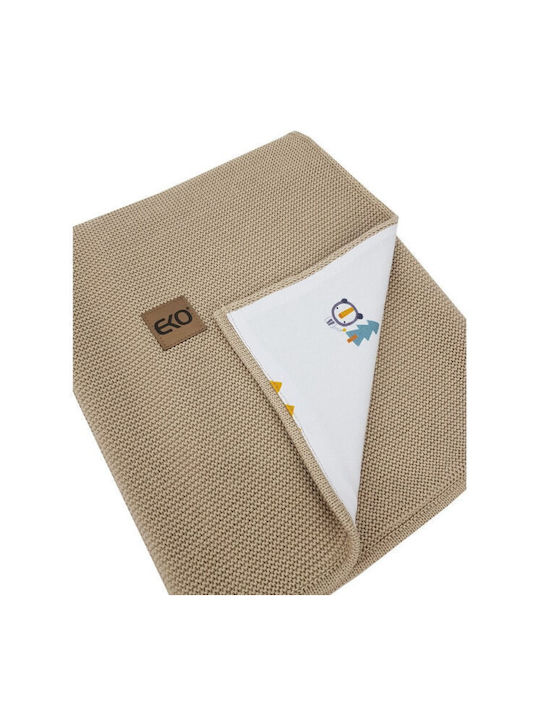 Ekokids Pătură Pepinieră Swaddling Cu Ursuleț Light Beige Houses 100x80cm Ekokids Pătură Pepinieră Swaddling Cu Ursuleț Light Beige Houses 100x80cm
