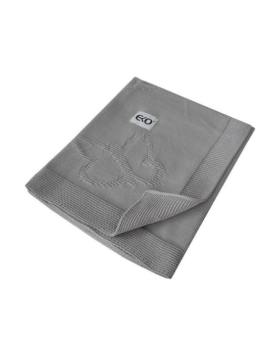 Ekokids Blanket Nursery Swaddling Blankets Grey Butterfly Cotton Gray 100x80cm