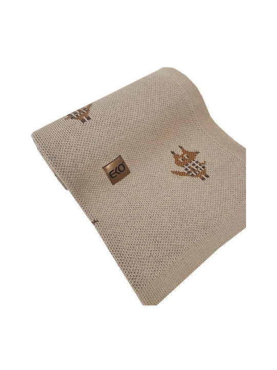 Ekokids Blanket Nursery Swaddling Blankets Beige Fox Cotton Beige 100x80cm