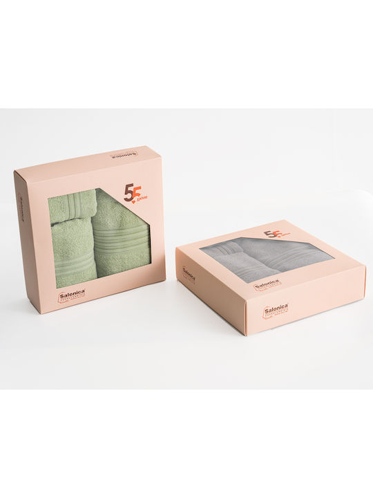 Charalambidis Textiles Bath Towel Set 3pcs Blue Weight 500gr/m²