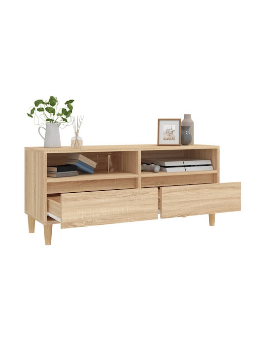 vidaXL TV-Ständer Beige M100xT34,5xH44,5cm