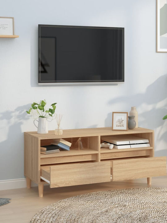 vidaXL TV-Ständer Beige M100xT34,5xH44,5cm