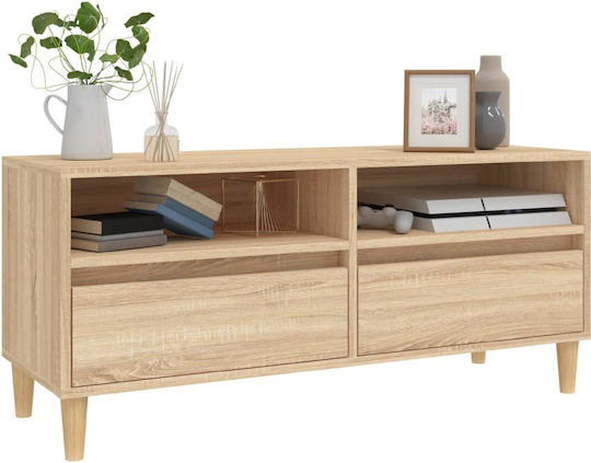 vidaXL TV-Ständer Beige M100xT34,5xH44,5cm