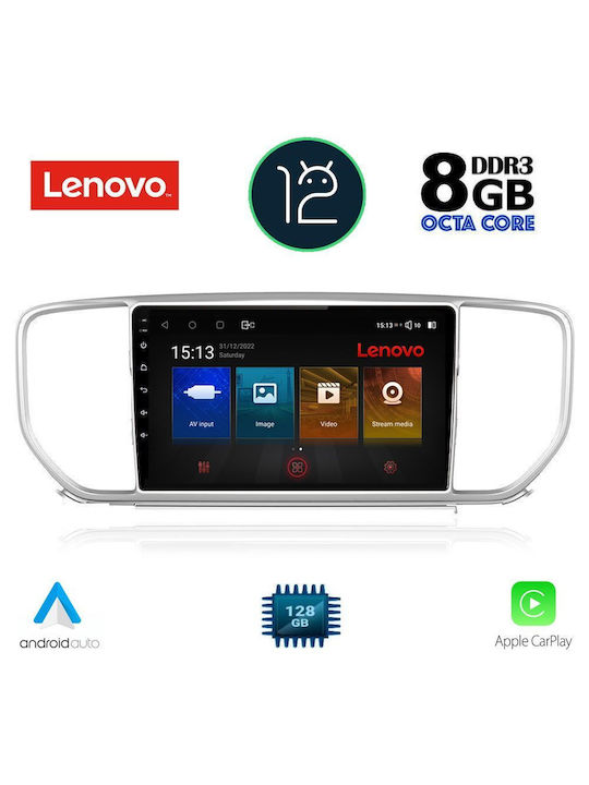 Lenovo Car Audio System for Kia Sportage 2018> (Bluetooth/USB/AUX/WiFi/GPS/CD) with Touch Screen 9"