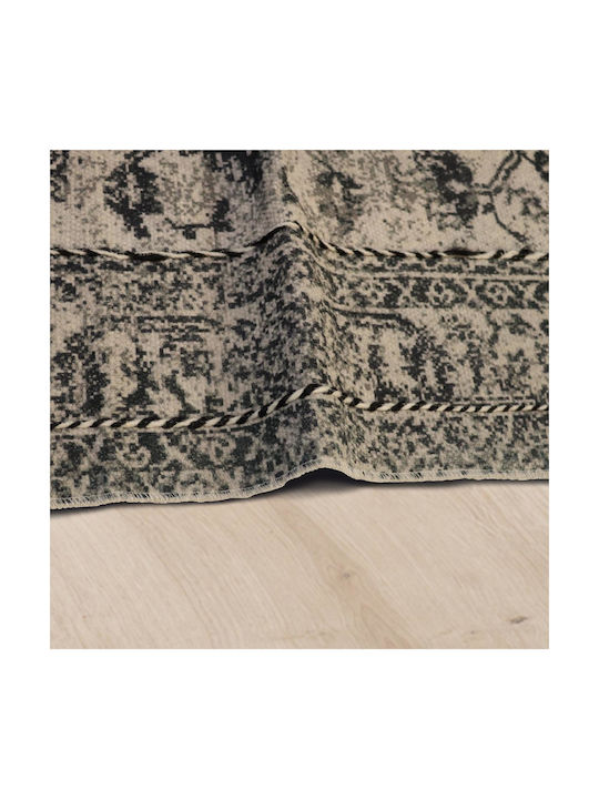 ArteLibre Vintage Grau Baumwolle Teppich Rechteckig Sommer Baumwolle Gray