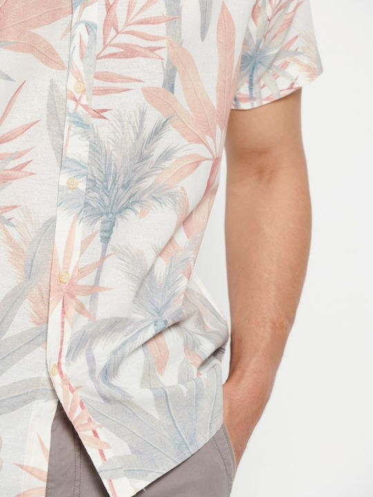 Short-sleeved Linen Shirt Multicolour
