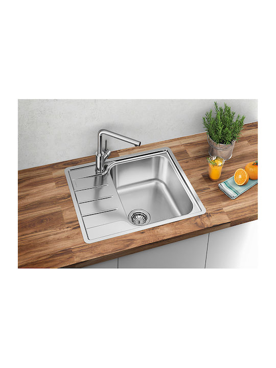 Blanco Lemis 46 S-IF Ένθετος Νεροχύτης Inox Brushed Μ60.5xΠ50cm Ασημί