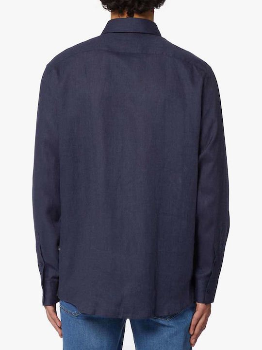 Trussardi Leinen Hemd Marineblau