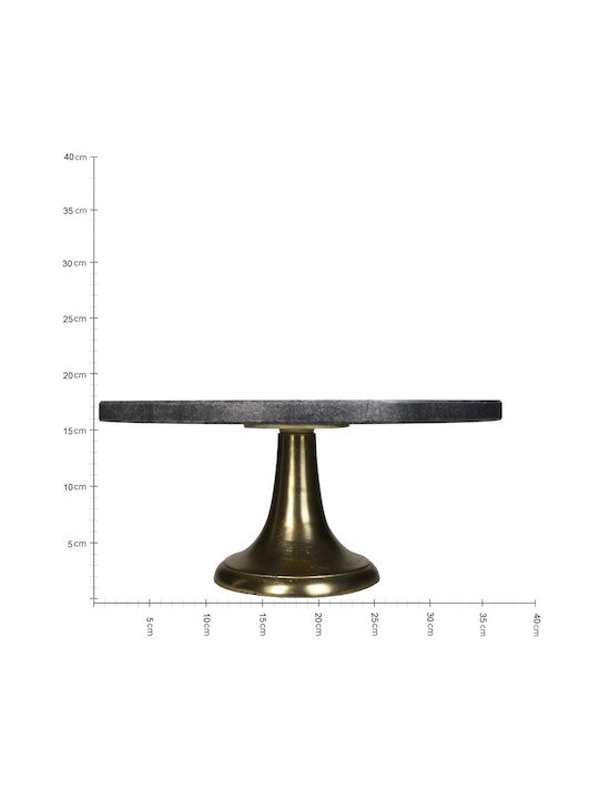 ArteLibre Tortieră Sticlă cu Capac și Picior Negru 36.7x36.7x15.2buc