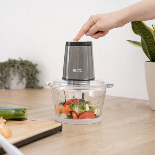 First Austria Mini Chopper 500W With 1.7L Capacity Gray Container