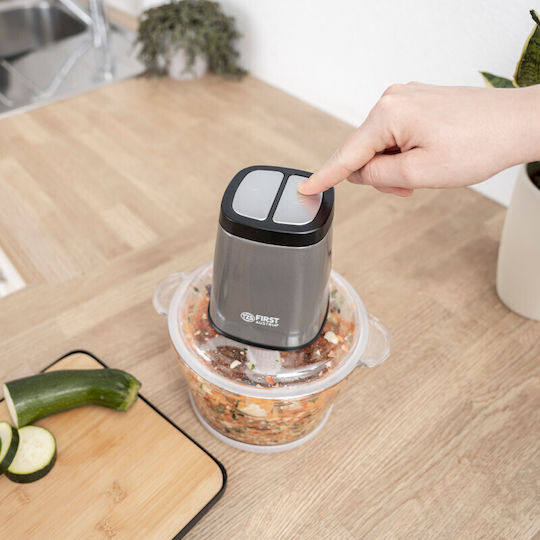 First Austria Mini Chopper 500W With 1.7L Capacity Gray Container