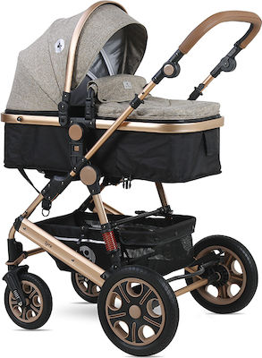 Lorelli Lora Set Verstellbar 3 in 1 Baby Kinderwagen Geeignet für Neugeborene Pearl Beige 15.1kg