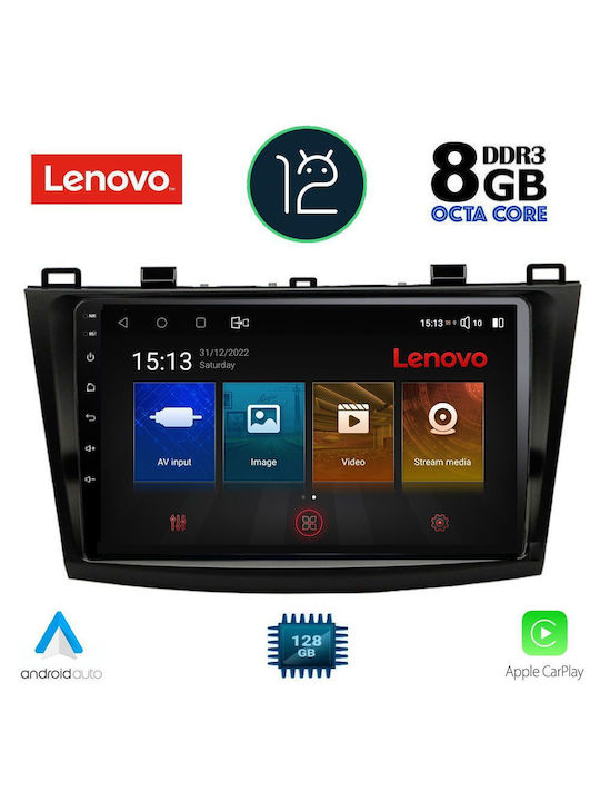 Lenovo Car-Audiosystem für Mazda 3 2009-2014 (Bluetooth/USB/AUX/WiFi/GPS) mit Touchscreen 9"