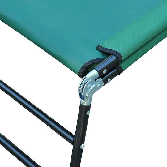 Outsunny Foldable Metallic Beach Sunbed Green 190x56x28cm