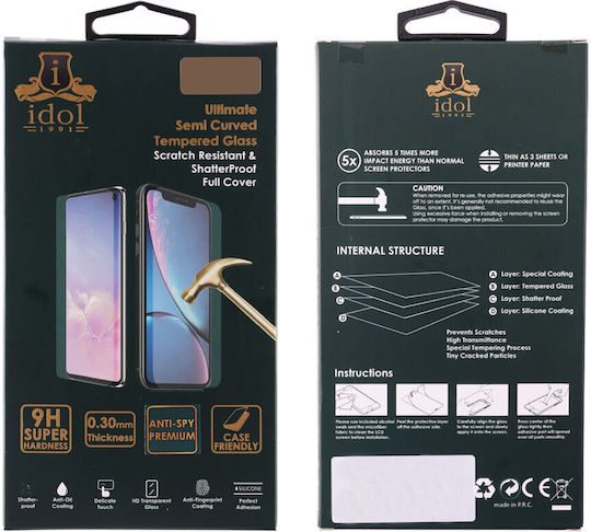 Idol 1991 0.3mm Privacy Tempered Glass Μαύρο (Redmi Note 12 Pro)