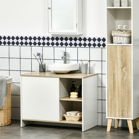 Kleankin Countertop without Sink L77xW45xH60cm White