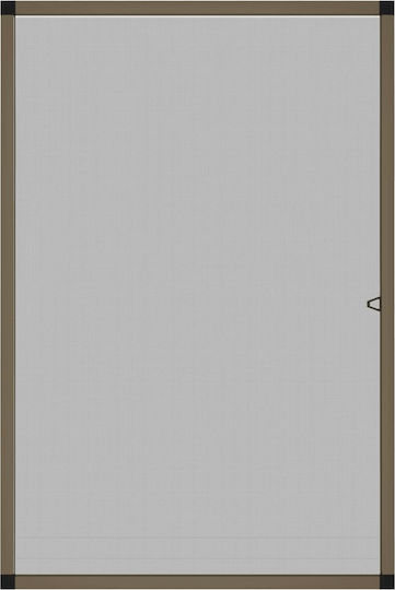 vidaXL Mosquito Net Window Permanent Aluminum Brown with Frame 120x90cm