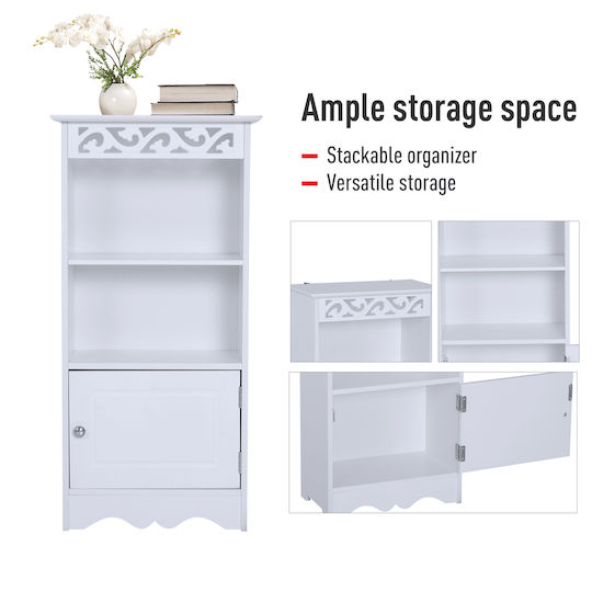 HomCom Ντουλάπι Μπάνιου 40x23x80cm Λευκό