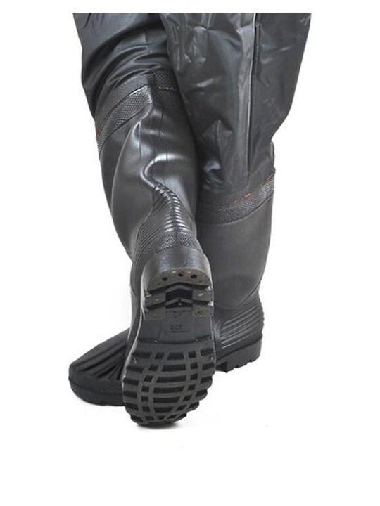 Work Wellies Thigh Black