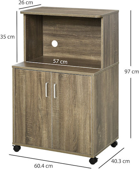 Επιδαπέδιο Ντουλάπι Γκρι 60.4x40.3x97εκ.