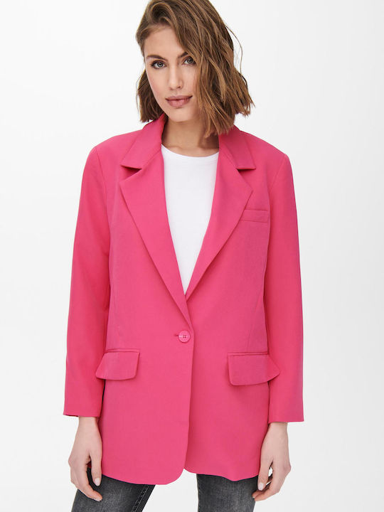 Only Long Women's Blazer Fuchsia