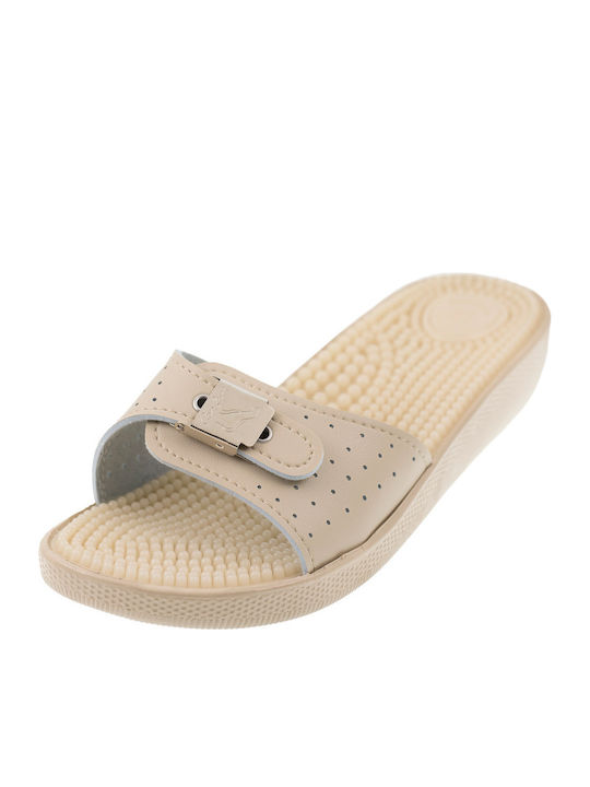 Women's Slides Beige