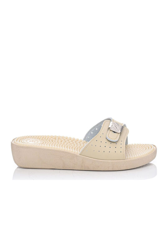 Women's Slides Beige