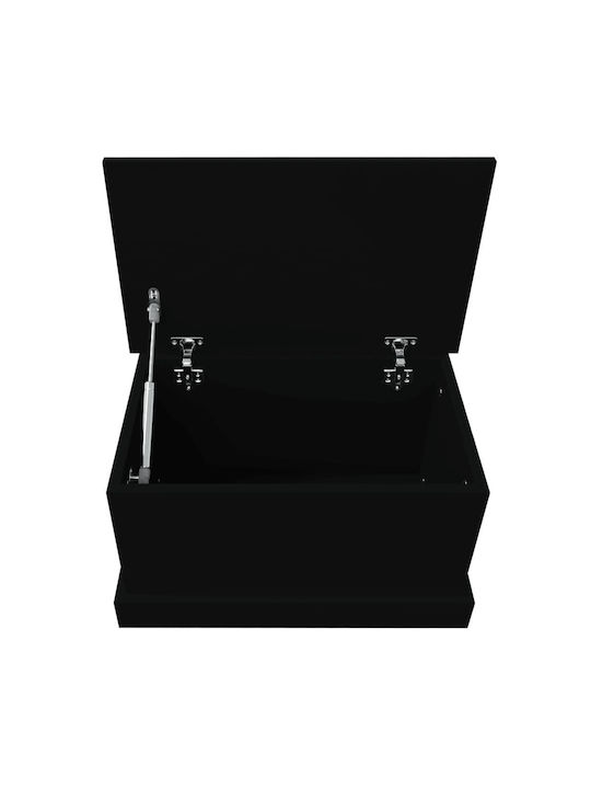 vidaXL Wooden Decorative Trunk Black 50x30x28cm