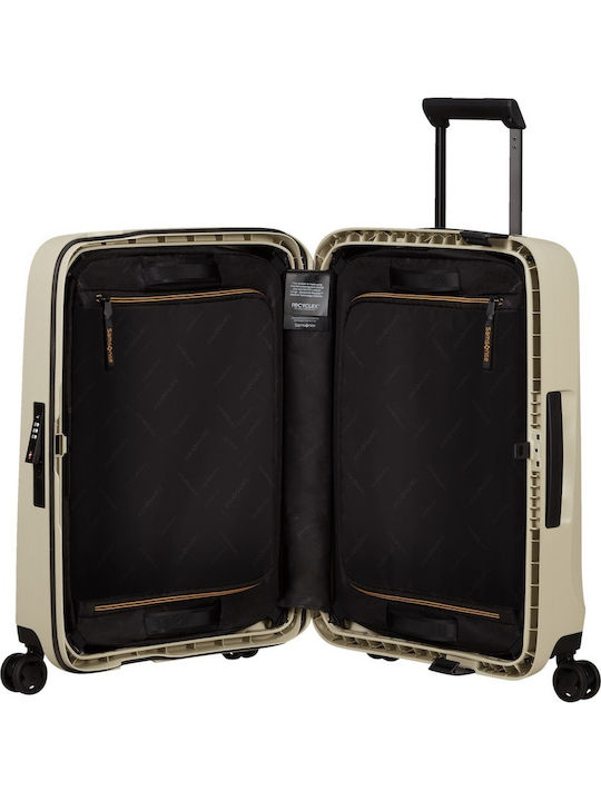 Samsonite Essens Cabin Travel Suitcase Hard Beige with 4 Wheels Height 55cm 146909-9559