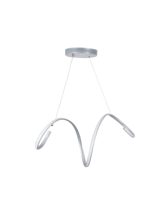 GloboStar Spirale Pendant Light Silver 25x25x30cm