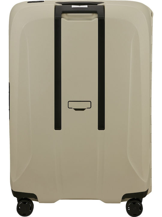 Samsonite Essens Large Hard Beige Suitcase with 4 Wheels Height 75cm
