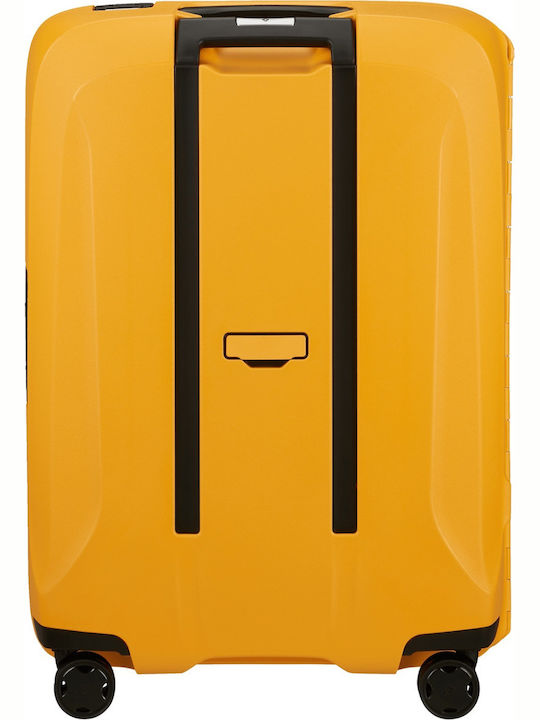 Samsonite Essens Medium Hard Yellow Suitcase With 4 Wheels Height 69cm