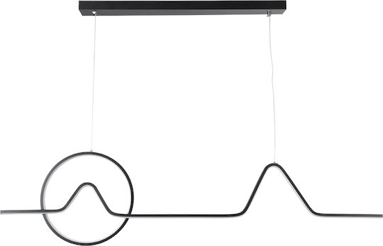 GloboStar Windy Deckenleuchte Schwarz LED mit Verstellbarem Weiß Licht Schiene 120x30x30cm