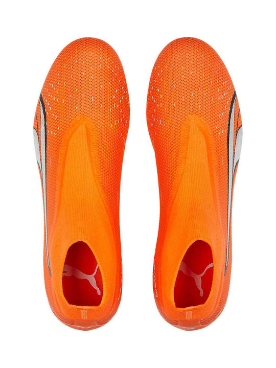 PUMA Ultra Match+ Football Shoes with Cleats Ultra Orange / Puma White / Blue Glimmer