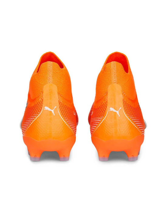 PUMA Ultra Match+ Football Shoes with Cleats Ultra Orange / Puma White / Blue Glimmer