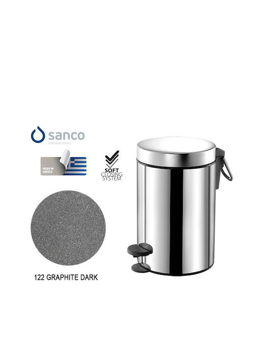 Sanco Inox Bathroom Basket Soft Close 3lt Dark Graphite