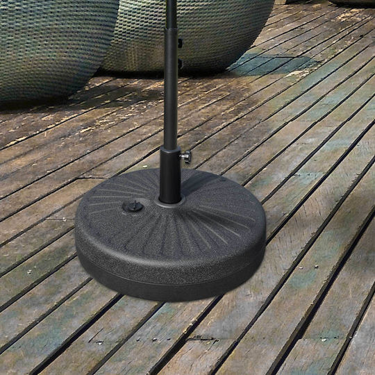 Outsunny Umbrella Stand made of Plastic in Black Color 51x51x28cm