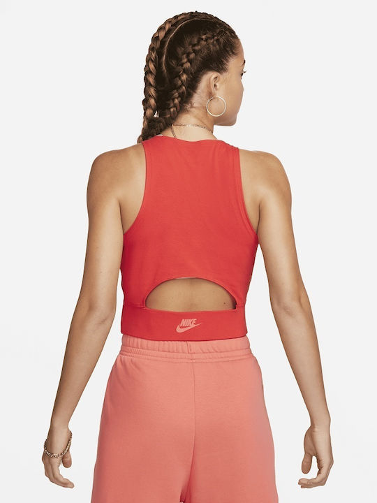 Nike Дамска Спортна Блуза Без ръкави Оранжев