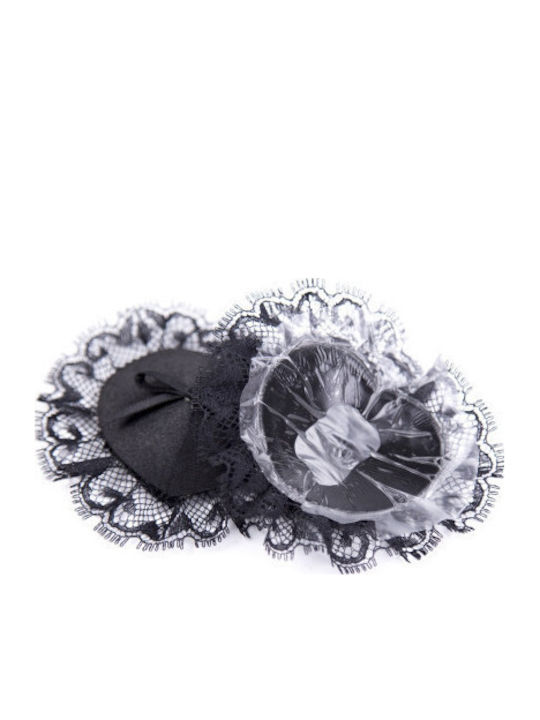 Naughty Toys Herz Spitze Nippelabdeckungen Schwarz