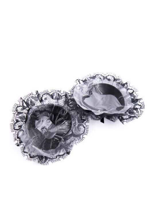Naughty Toys Herz Spitze Nippelabdeckungen Schwarz